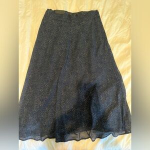 Banana Republic Blue Midi A-line Skirt